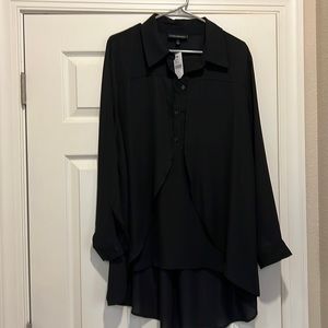 Lane Bryant.  Black layered long top